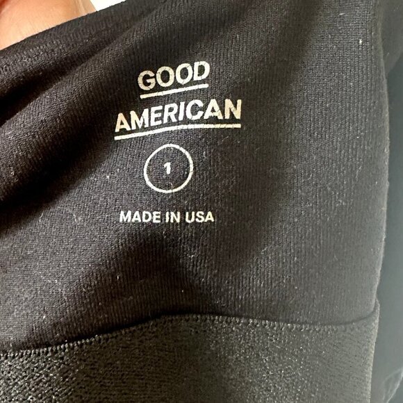 NWT Good American Black Good Form Modern Tank Bodysuit - Size 1 (Small) - Picture 3 of 7